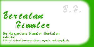 bertalan himmler business card